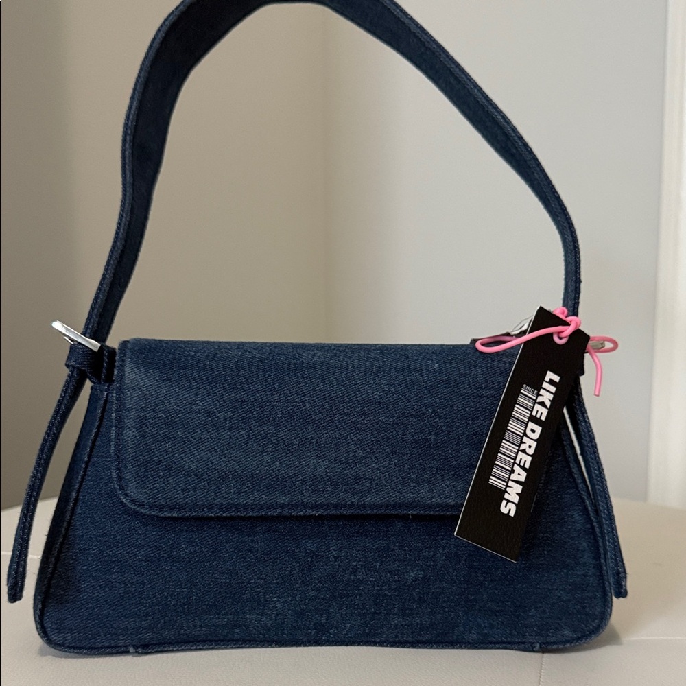 Like Dreams Blue Denim Shoulder Bag